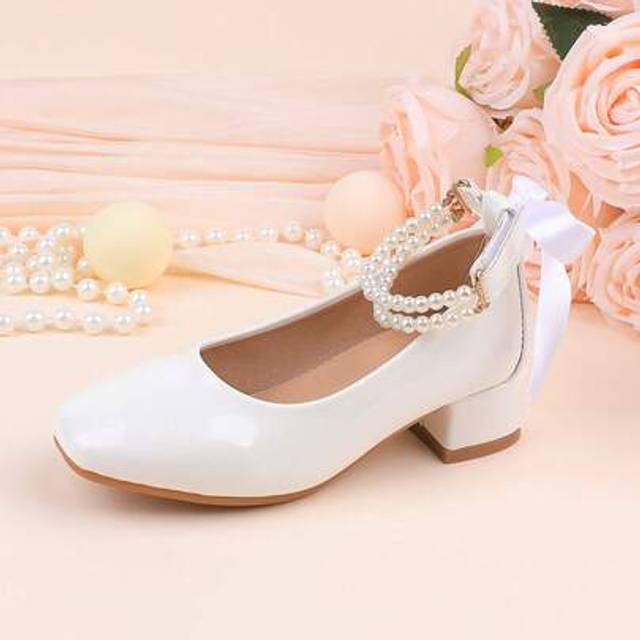 SHEIN Girls&#39; Formal Dress Shoes, Ballet Flats, Mary Janes, Suitable For Weddings, Parties, Performances, Dances, Holidays, Festivals, Elegant High Heels, Su