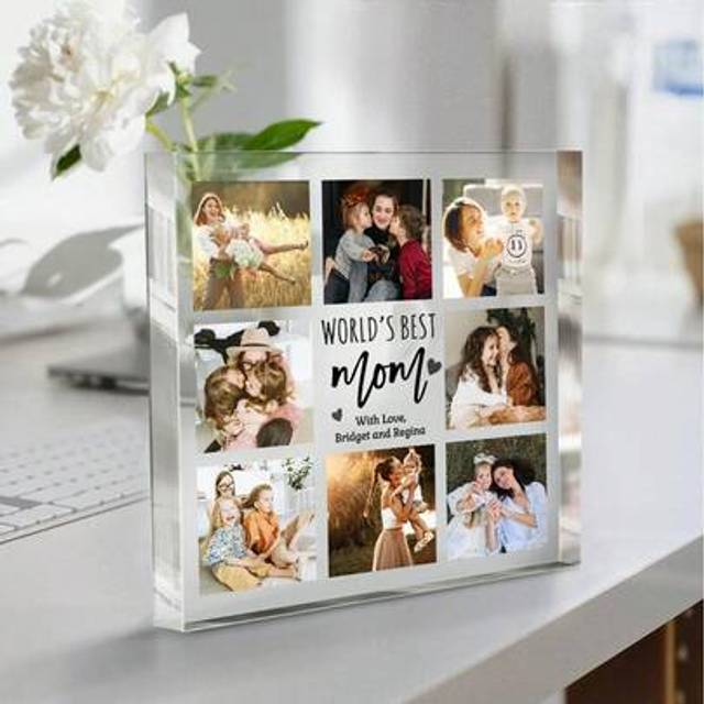 SHEIN Customized Acrylic Photo Frame, Kids, Mother, Father, Family, Memorial Gift, Can Order 5 Photos And Text, Children&#39;s Gift, Children&#39;s Memorial Gift, C