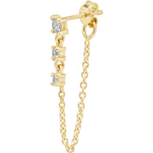 Fine Diamond Linked Tennis Earring in 14ct Solid Gold - Single