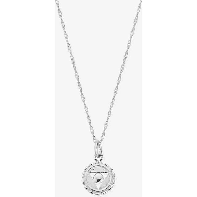 ChloBo Silver Tiny Twisted Rope Chain Throat Chakra Necklace For Women - silver