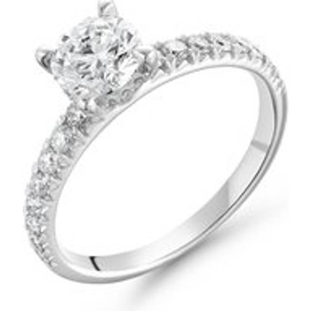 Once Platinum Diamond Solitaire Ring