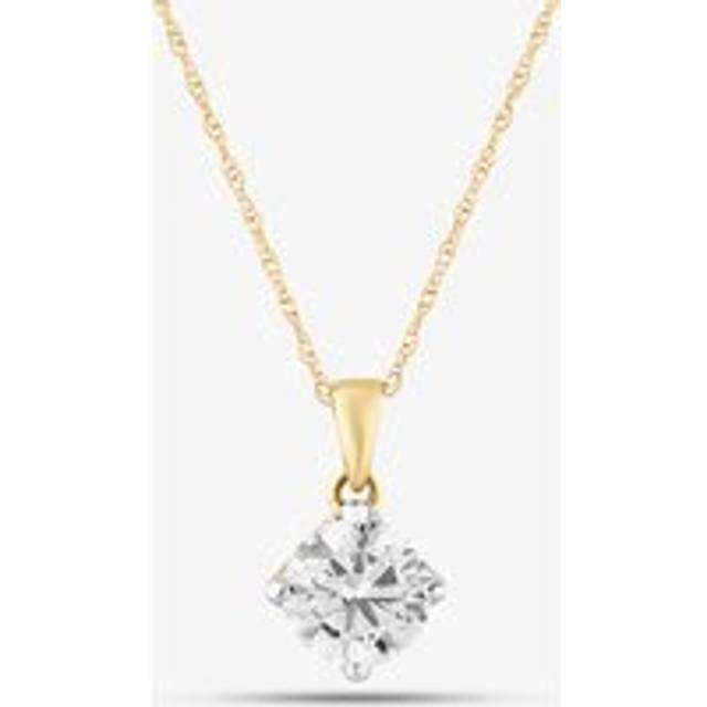 9ct Yellow Gold Lab Grown 1.00ct Brilliant Cut Diamond Pendant Necklace LGP3119-100AN (YG)
