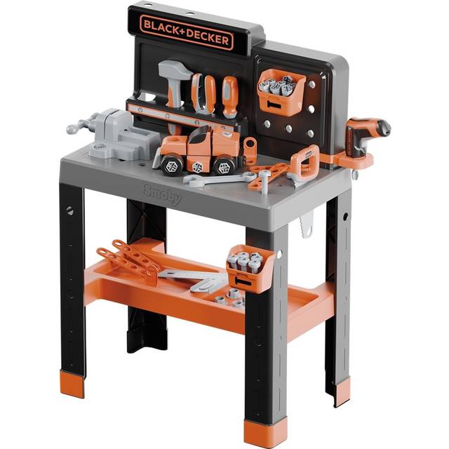 Smoby Black and Decker Kids Bricolo Pro Workbench with Tools and Storage