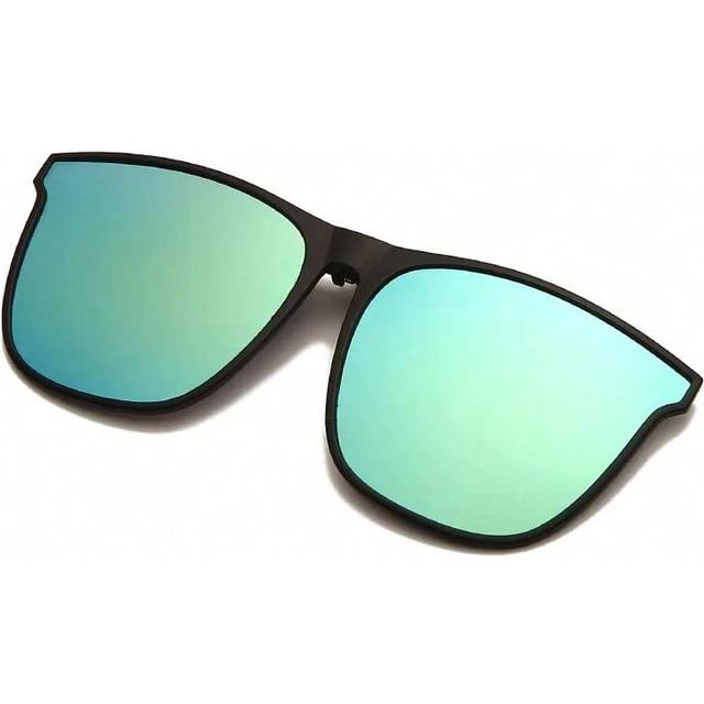 (KPJ8-C2) Polarized Clip On Sunglasses Men Car Driver Goggles Night Vision Glasses Anti Glare Vintage Square Glasses Oculos
