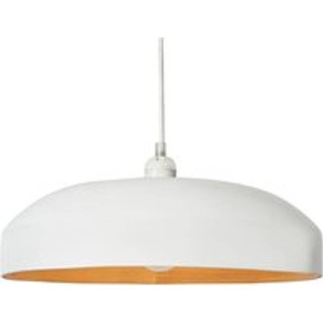 Litecraft - Kane Light Shade 36.5cm Bamboo Diner Easyfit Ceiling Lampshade - White