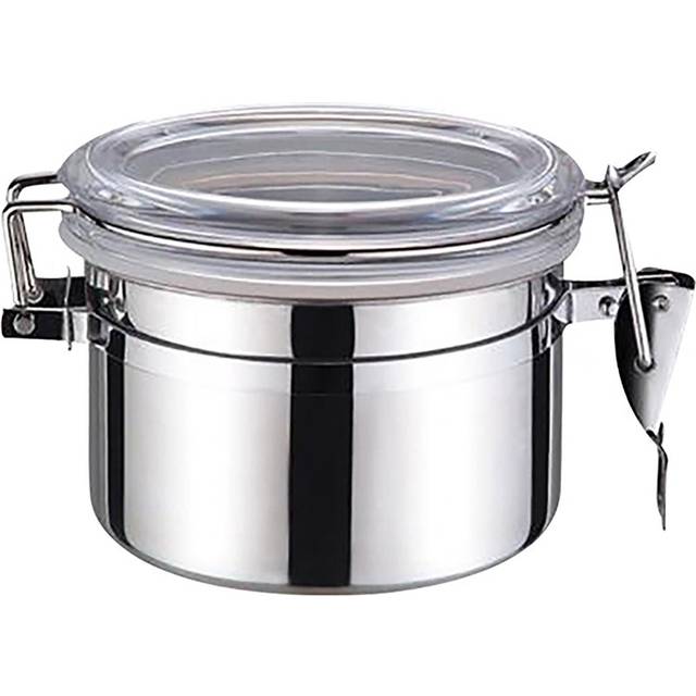 Airtight Canister Stainless Steel Kitchen Food Storage Container for Coffee Bean Tea Flour Cereal 850ml 7.5cm/3.0in