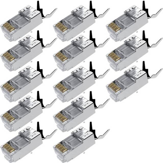 20pcs CAT7 Metal Shielded RJ45 Connector Ethernet Cable Plug