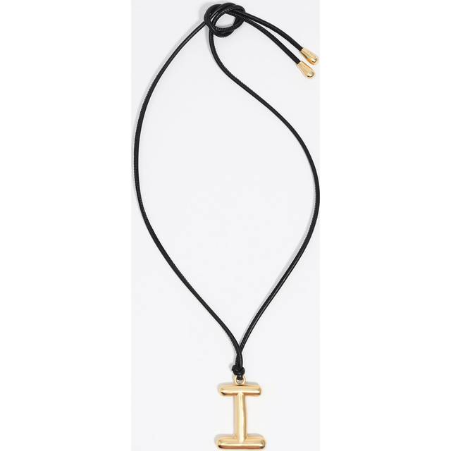 Matte gold letter I cord necklace - GOLD - UN