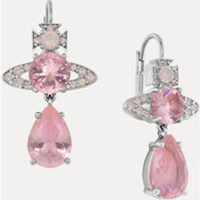 Vivienne Westwood Ismene Drop Earrings Platinum-milky-pink-pink-cz Platinum-milky-pink-pink-cz Women - PLATINUM-MILKY-PINK-PINK-CZ - ---
