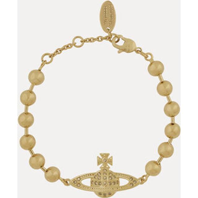 Vivienne Westwood Thames Mini Bas Relief Bracelet Gold Topaz Crystals Women - ---