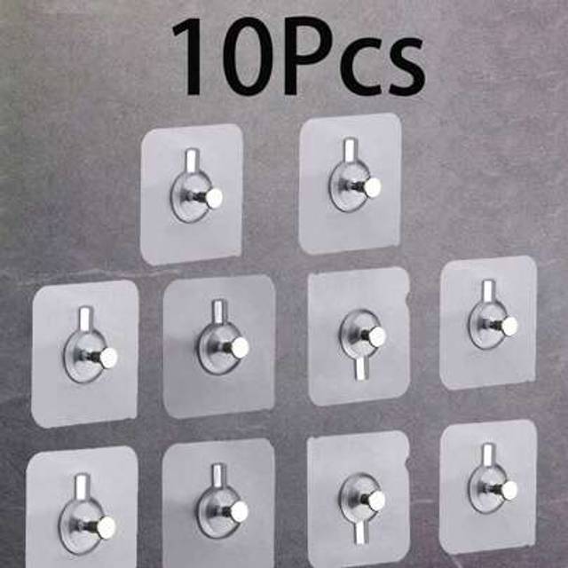 SHEIN 5/10/20pcs Photo Frame Hanger Clips, Damage-Free Wall Mounting Hooks, Suitable For Wedding Photos, Paintings, No Drilling Required