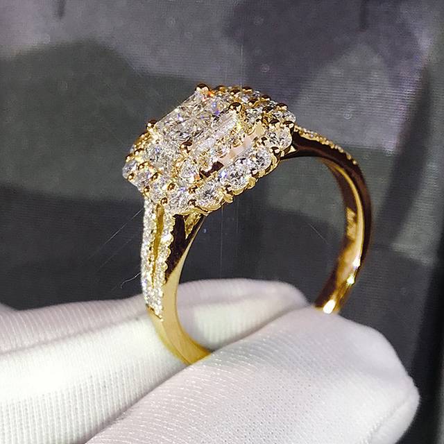 TEMU Classic Men's And Women's Matching Zirconia Wedding Rings, Engagement Rings, Accessories Gifts.