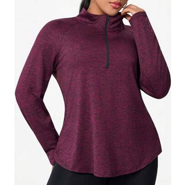 SHEIN Plus Size Women Zip-Up Long Sleeve Hoodie Sweatshirt