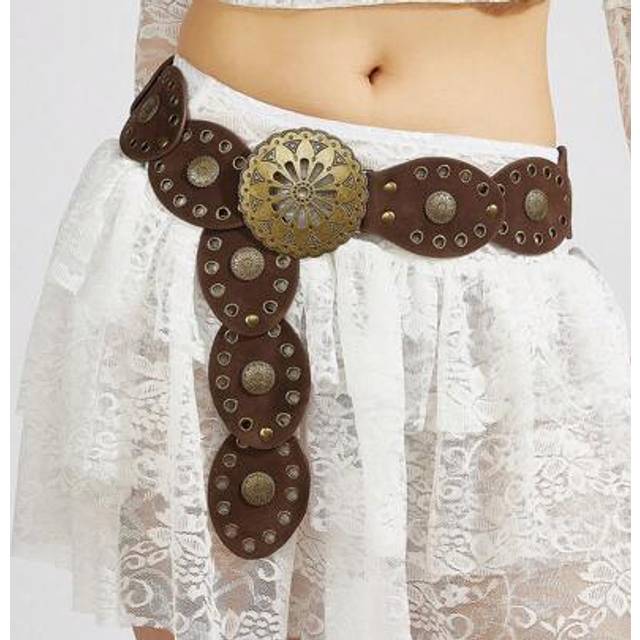 SHEIN 1pc Western Cowgirl Bohemian Style Women&#39;s Belt, BOHO Belt, Western Waist Belt, Gothic Velvet Patchwork Waist Belt, Women&#39;s Fashion Accessory, Autumn/