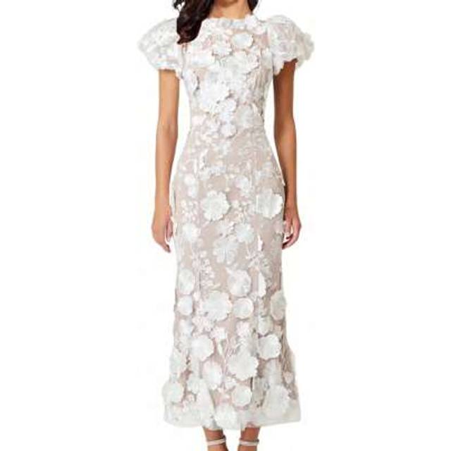 SHEIN Floral Embroidery Maxi Dress Wedding Guest Dress Evening Party Dress