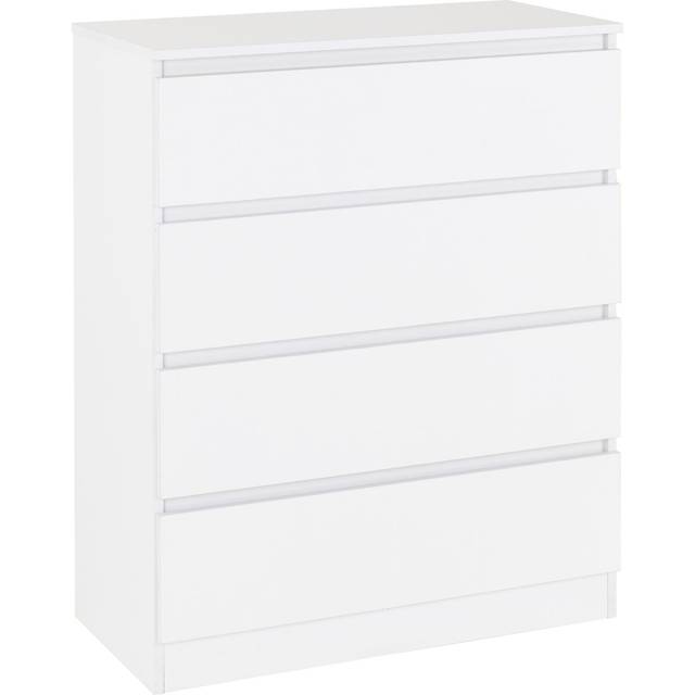 Seconique Malvern 4 Drawer White Chest