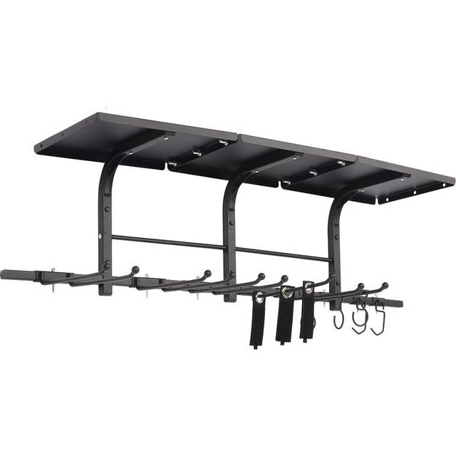 Heavy Duty Wall Mounted Garage Tool Organizer Storage Rack Black Tool Shelving & Racking Systems