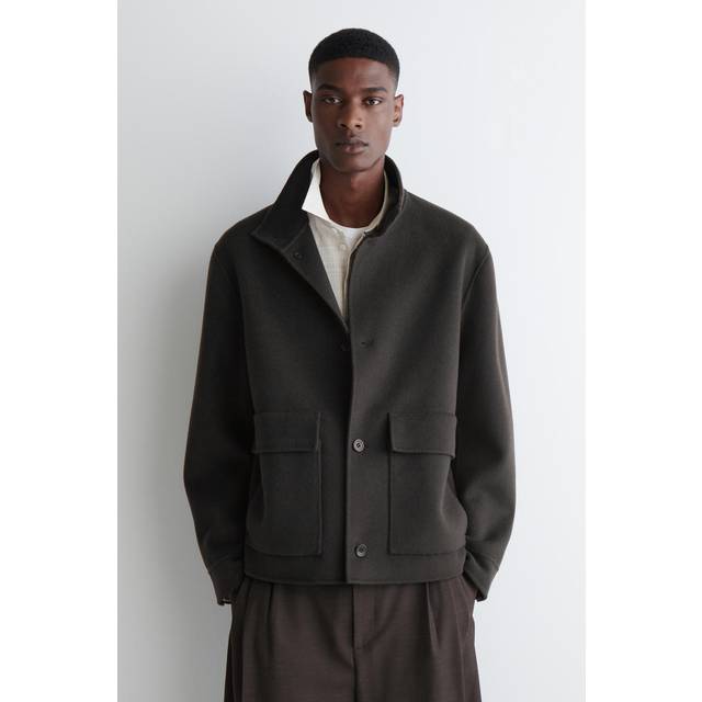 Wool Harrington Jacket - Brown - XS
