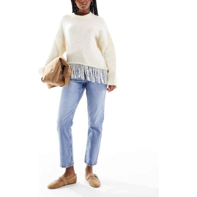 New Look Women's Light Blue Hannah Ankle Grazer Straight Leg Jeans - 6L32