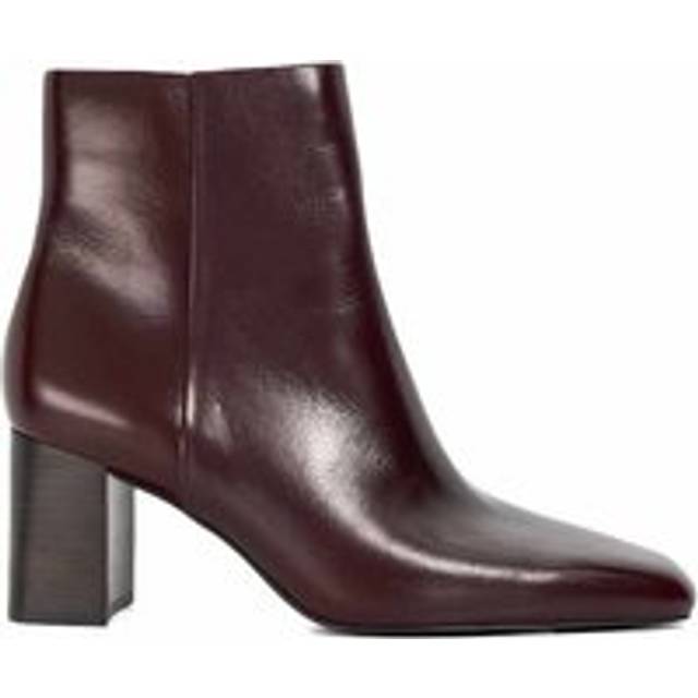 Dune London Women's 'Panamas' Leather Ankle Boots in Burgundy | Size: 4