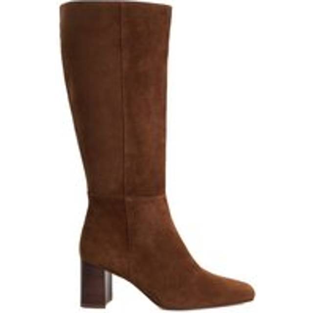 'Salfie' Suede Knee High Boots - Brown - 4