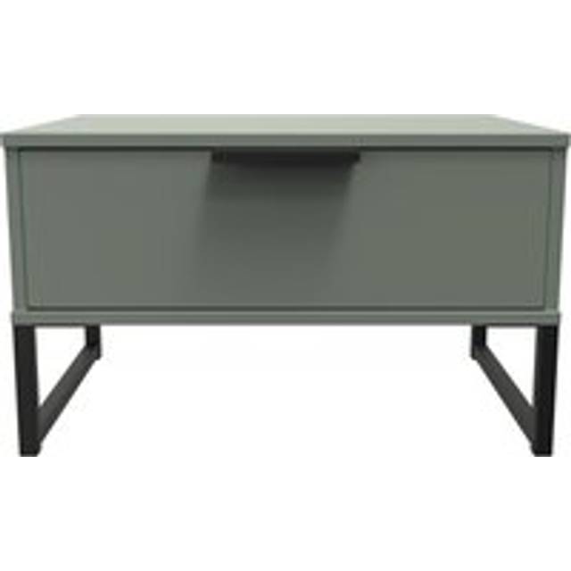 Beijing 1 Drawer Midi Bedside Cabinet In Reed Green (Ready Assembled) - One Size