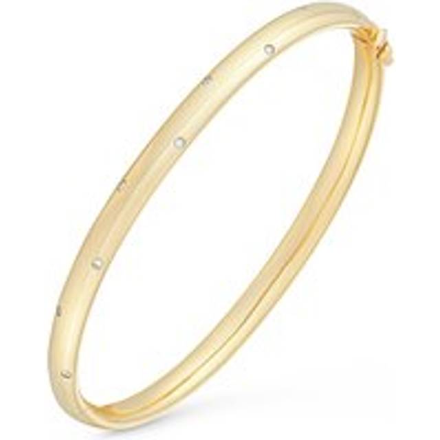 9ct Yellow Gold Diamond Bangle - Gold/Yellow Gold