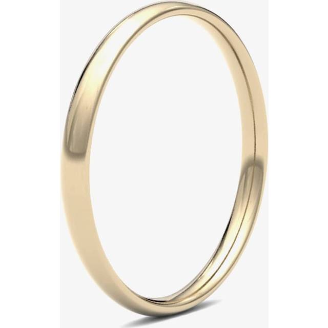 18ct Yellow Gold 2.0mm Light Court Wedding Ring 2LLC-18Y