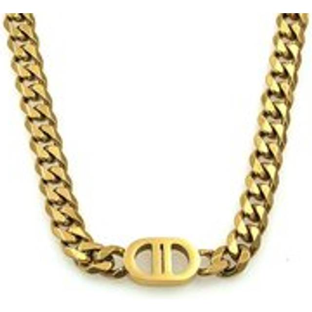 Dior- Titanium Steel Cuban Chain Jewellery Set! | Wowcher - Silver