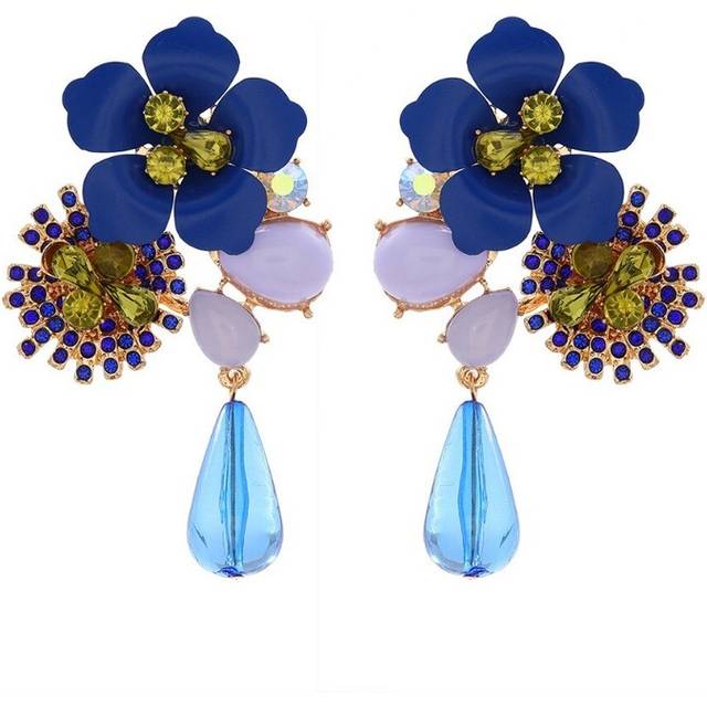 Bohemia Water Droplet Long Earrings Beads Women Earrings Women