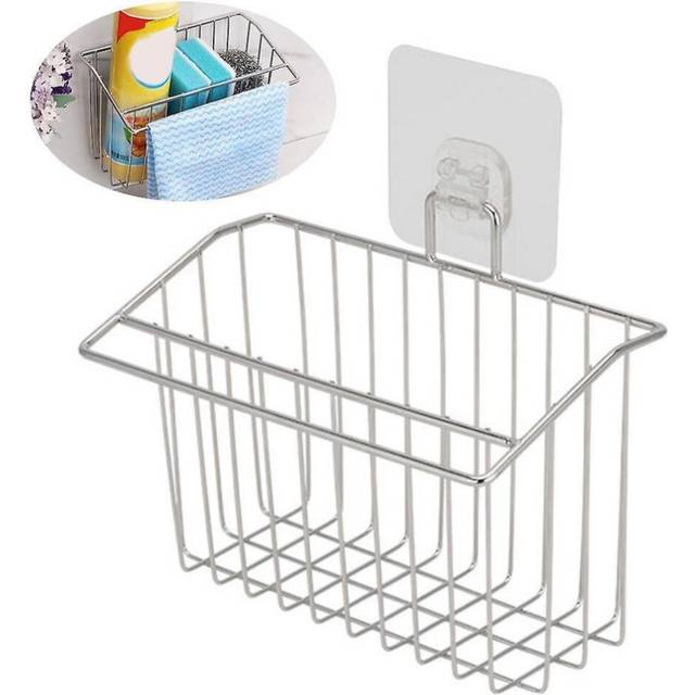 Sink Strainer Basket Stainless Steel Sink Drain Shelf Suction Up Holders Racks