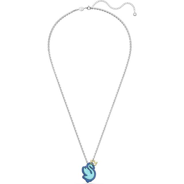 Swarovski - Pop Swan crystal-embellished necklace - women - Rhodium Plated Brass/Crystal - One Size - Silver
