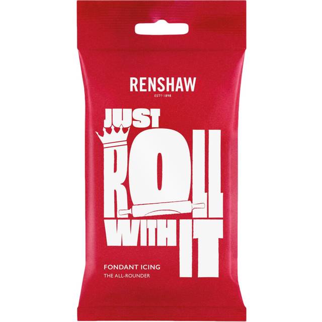 Renshaw White Just Roll With It Fondant Icing, 1 kg (Pack of 1) - Ready to Roll Icing for Cakes