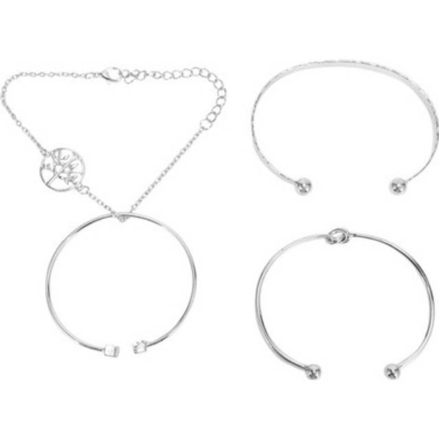 4pcs Vintage Silver Tie Knot Bracelets Bangles Jewelry Tree Of Cuff Open4386