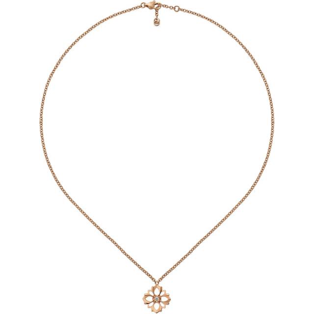 Gucci Flora 18ct Rose Gold Diamond Chain Necklace D