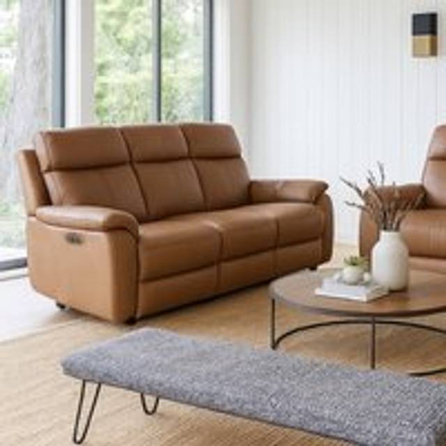 Aspire Kingsmere Power Recliner 3 Seater TAN - Aspire
