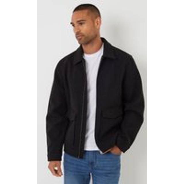 Threadbare Brushed Mens Collared Lightweight Utility Jacket - - Size: M