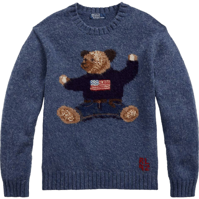 Polo Ralph Lauren Bear Pullover Wool Sweater Sweatshirt Jumper M