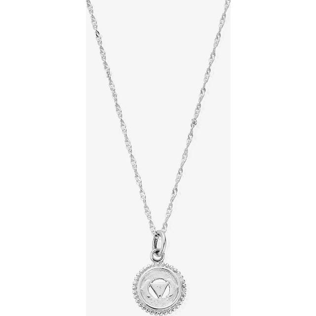 ChloBo Silver Tiny Twisted Rope Chain Third Eye Chakra Necklace For Women - silver