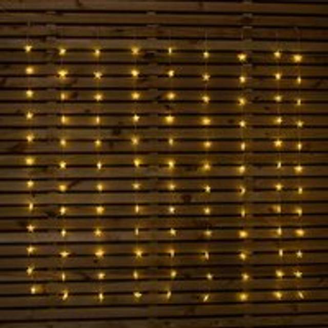 1.2 x 1.2m Light up Christmas Star Curtain Lights with 108 Warm White LEDs