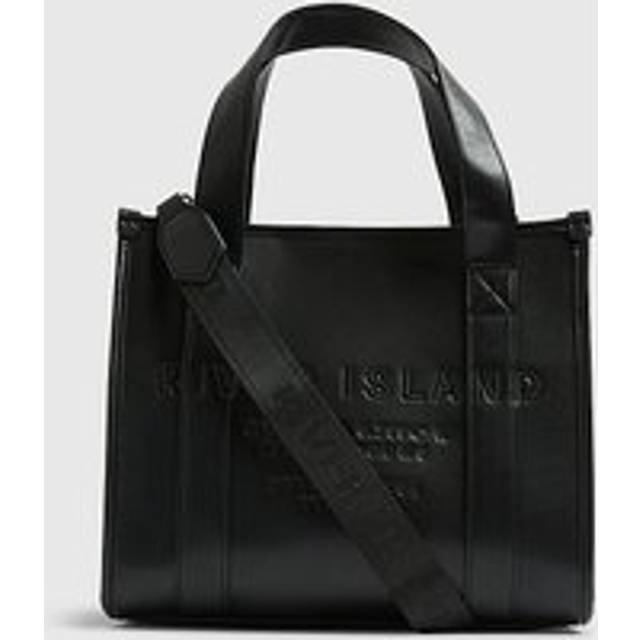 River Island Womens Black Embroidered Tote Bag - One Size