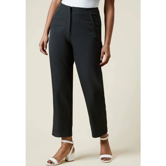 Dorothy Perkins Charcoal Straight Leg Trousers Womens Casual Trousers