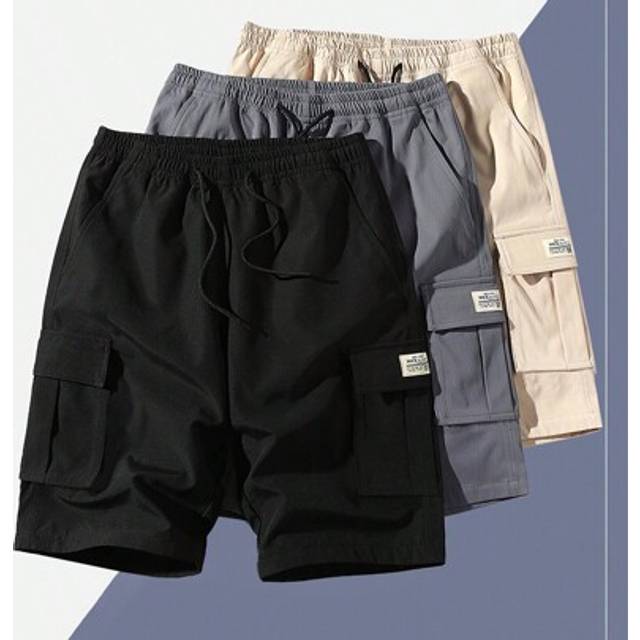 SHEIN Men&#39;s Light Summer Utility Shorts, Casual Breathable Outdoor Bermuda Shorts