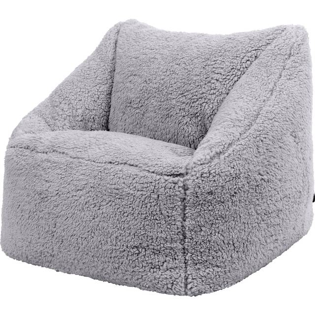 Kids Bean Bag Chair, Fluffy Armchair Beanbag for Girls and Boys - Grey