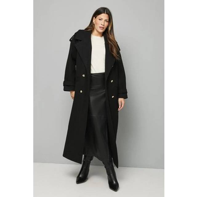 Wallis Black Coat Womens Smart Jackets & Coats