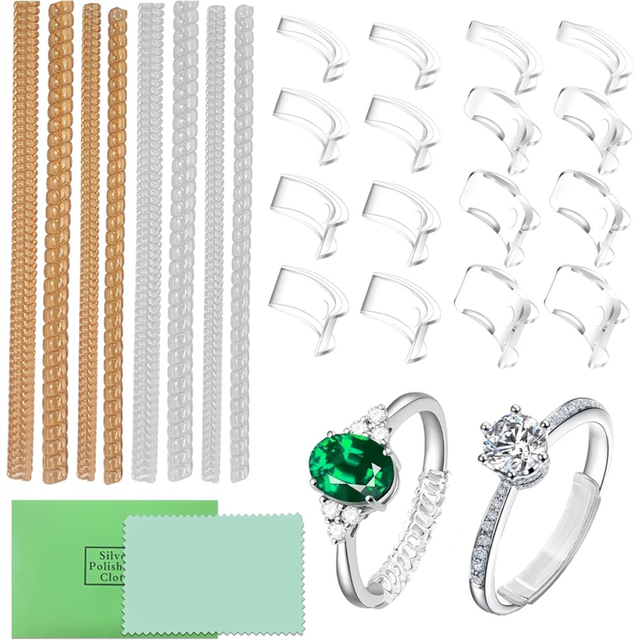 Ring Sizers for Loose Rings,12 Sizes,Ring Guards Women&Men, Resizer Design Spacers & Tighteners