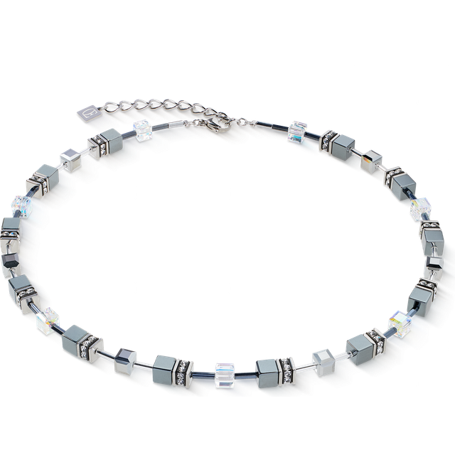 Coeur De Lion Classic GEOCUBE Necklace Grey Hematite For Women - grey