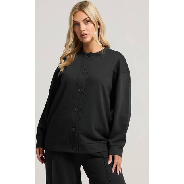 Yours Curve Black Button Cardigan, Women's Curve & Plus Size, Yours - 18
