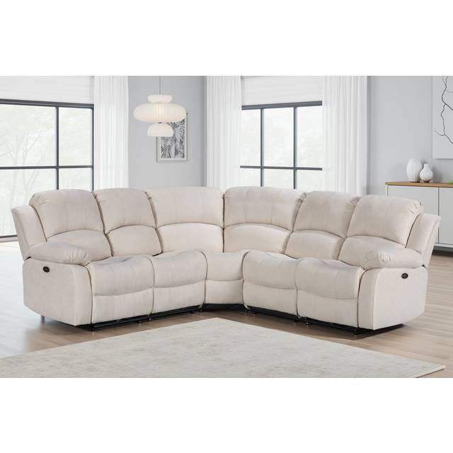 Upholstered Corner Sectional - Beige (98cm H X 230cm W X 98cm D)