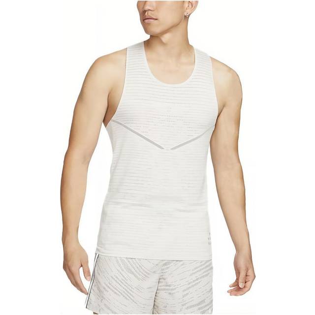 Nike Run Division Pinnacle Casual Breathable Quick Dry Solid Color Running Vest White DM4776-072 - MULTI-COLOR - XXL